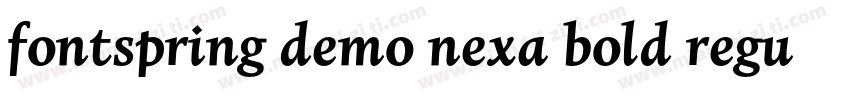 fontspring demo nexa bold regular字体转换